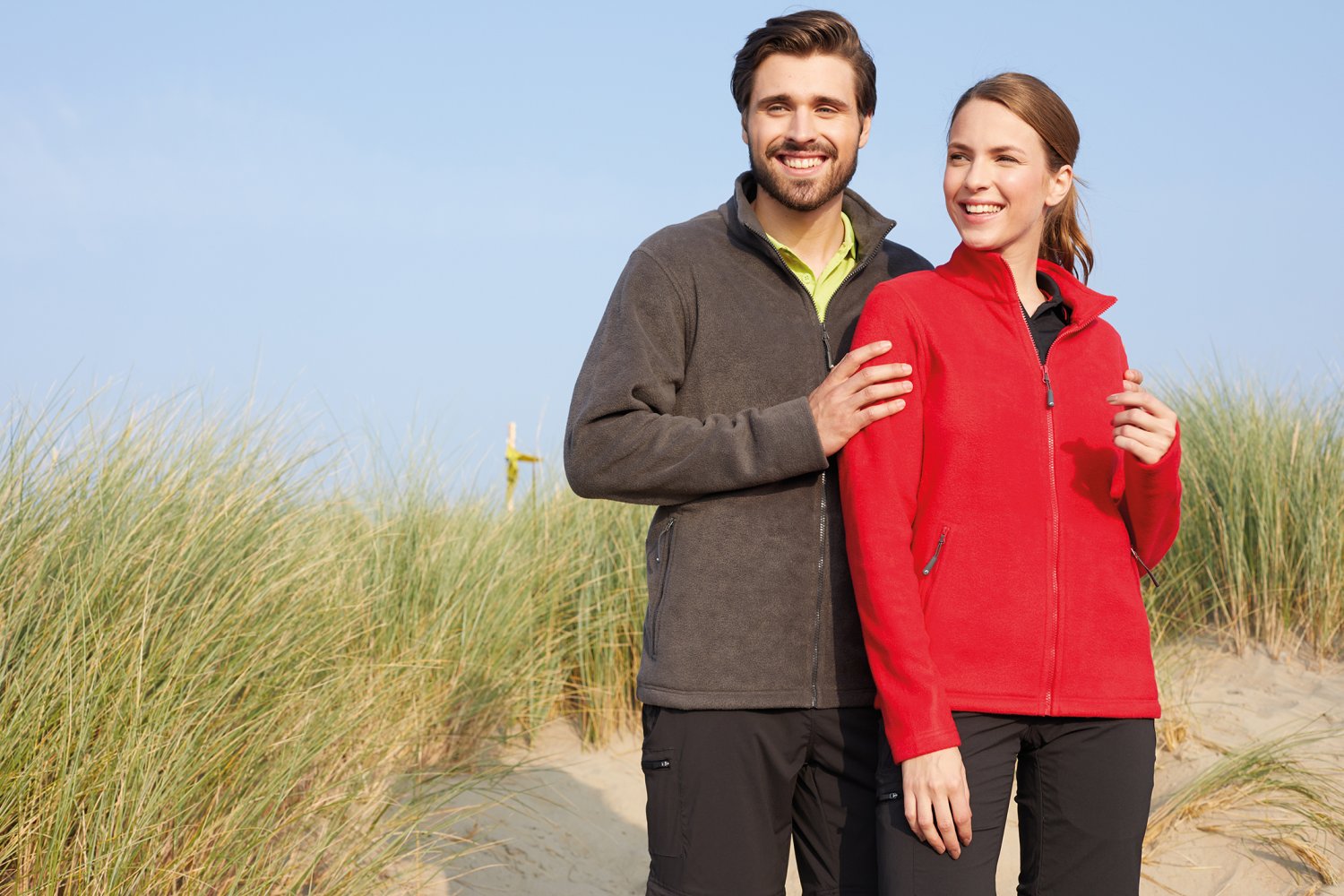 Daiber Men's Fleece Jacket in Black – Modellansicht
