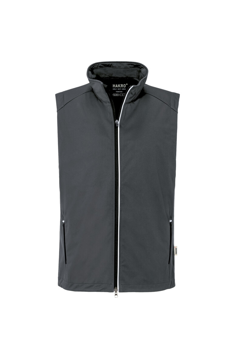 HAKRO 854 Light-Softshellweste in Anthrazit – Vorderansicht