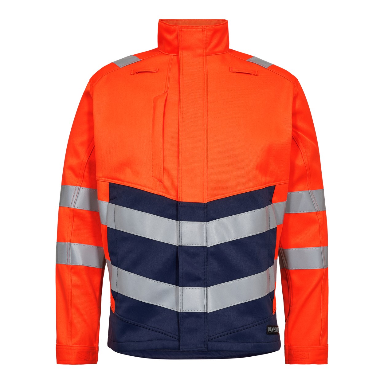ENGEL Safety+ 1321-188 Arbeitsjacke in Orange/Blue Ink – Vorderansicht