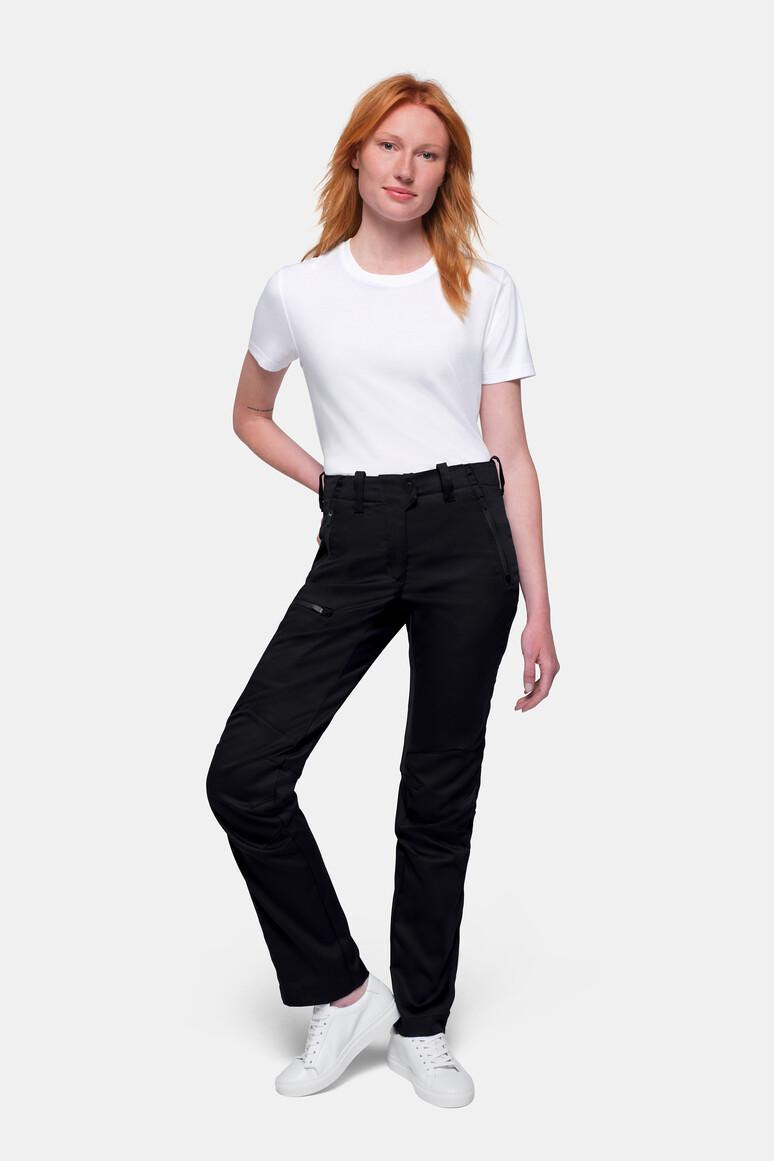 HAKRO 710 Damen Performancehose ECO in Schwarz – Modellansicht