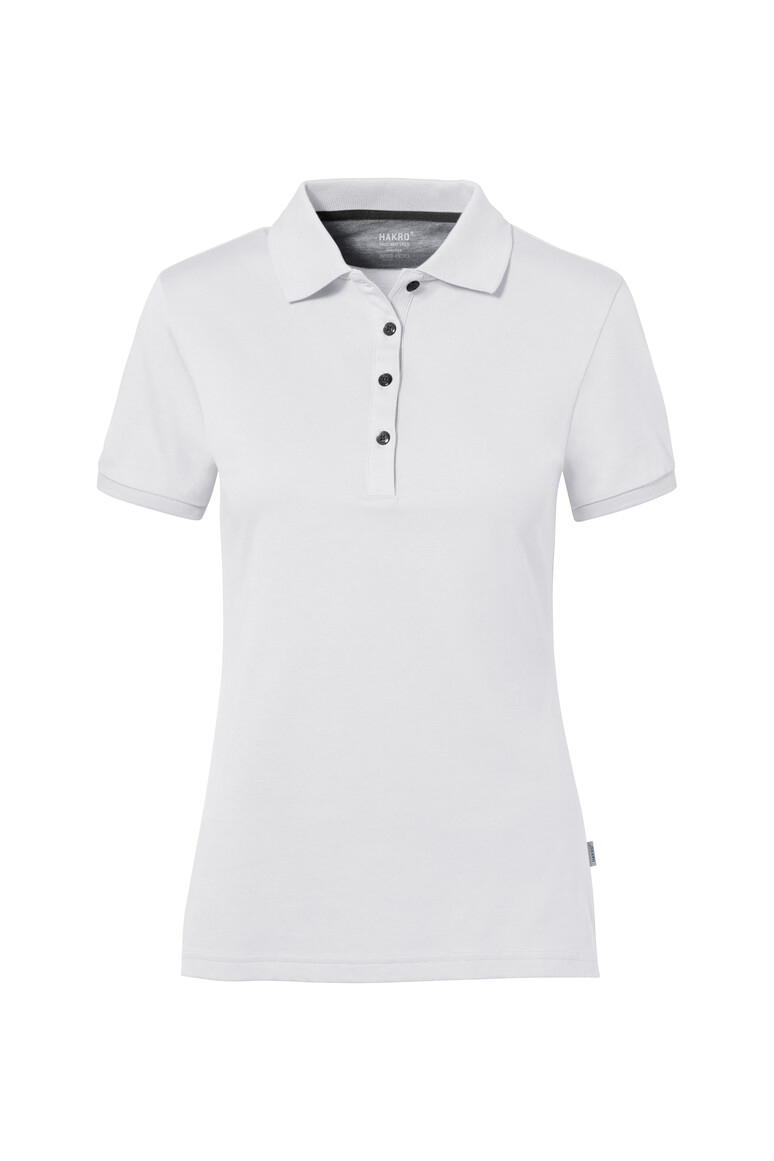 HAKRO 214 COTTON TEC® Damen Poloshirt in Weiß – Vorderansicht