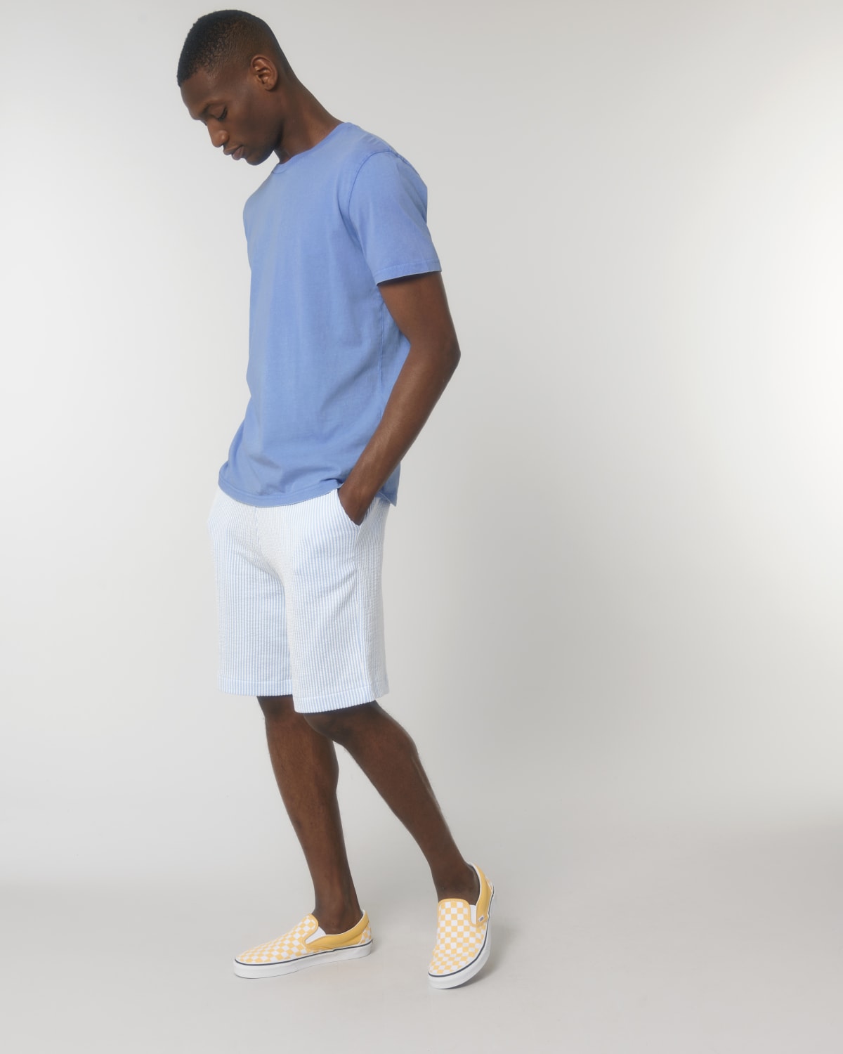 Stanley Stella Crafter Vintage in G. Dyed Swimmer Blue – Modellansicht