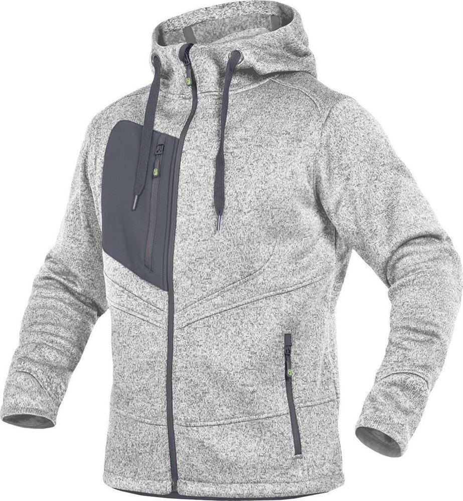 Leibwächter Strickjacke Casual Line Unisex in Weiß – Vorderansicht