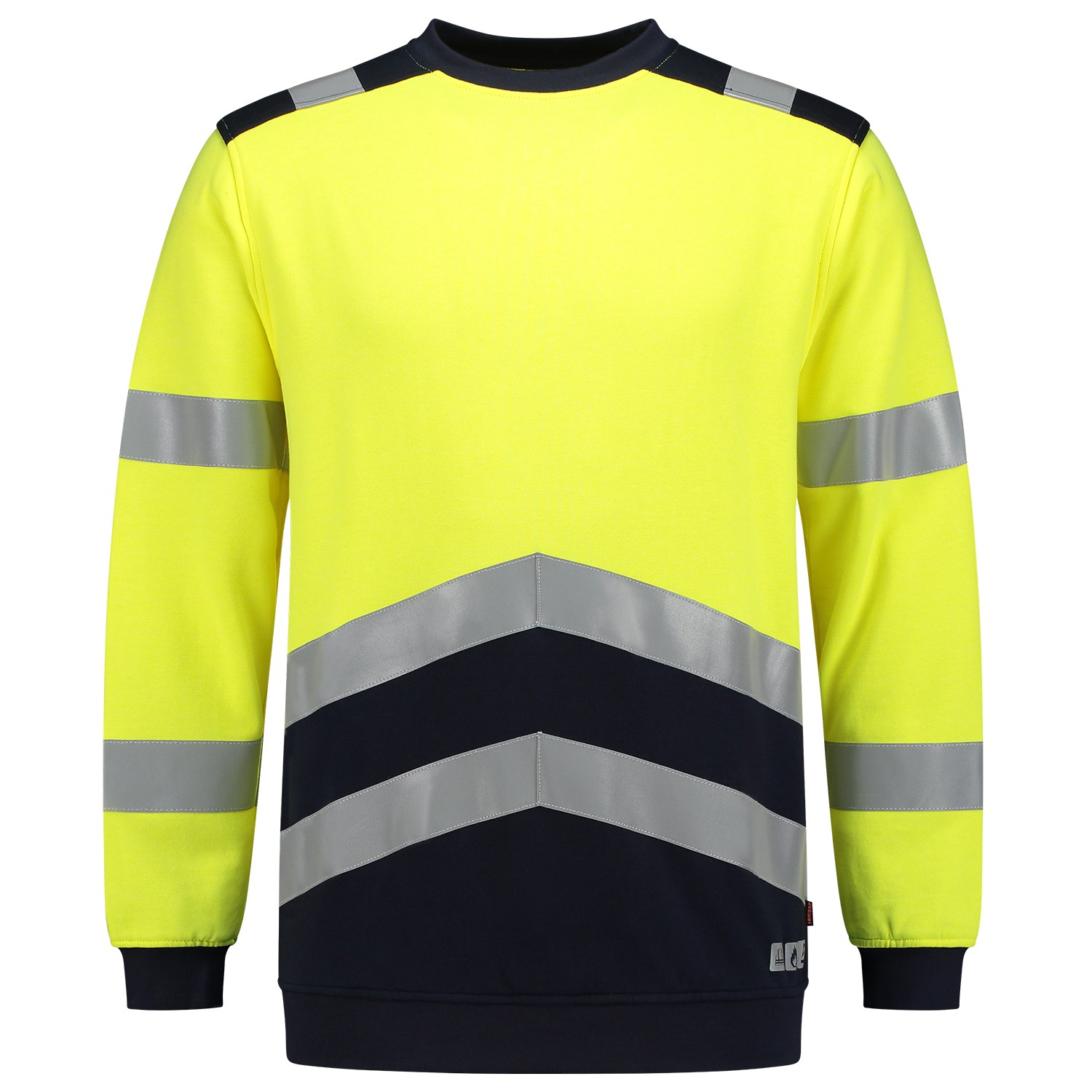 TRICORP Sweatshirt Multinorm Bicolor in Fluoryellow-Ink – Vorderansicht