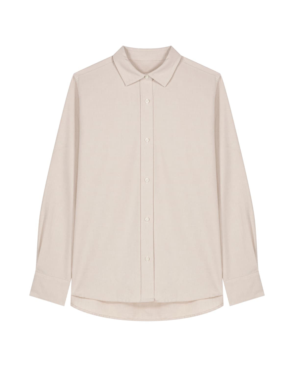 Stanley Stella Stella Oxford Shirt in Beige Oxford – Vorderansicht